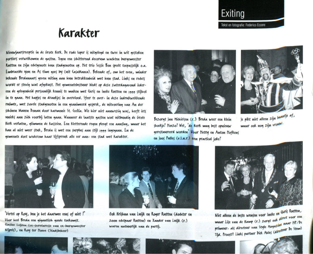 1999feb00 Exit Magazine verslag nieuwjaarsreceptie